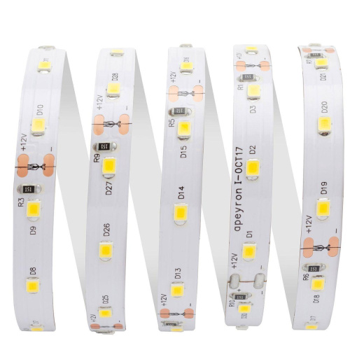 Светодиодная влагозащищенная лента Apeyron 4,8W/m 60LED/m 3528SMD теплый белый 5M 00-72 Светодиодная влагозащищенная лента Apeyron 4,8W/m 60LED/m 3528SMD теплый белый 5M 00-72
