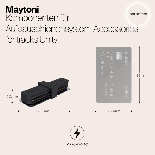 Коннектор прямой Maytoni Track TRA001C-11B Коннектор прямой Maytoni Track TRA001C-11B