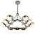 Подвесная люстра Lumina Deco Optimus LDP 6038-9 CHR
