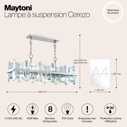 Подвесной светильник Maytoni MOD201PL-08N Подвесной светильник Maytoni MOD201PL-08N