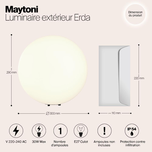 Уличный светильник Maytoni Erda O594FL-01W