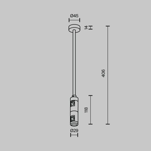 Комплектующие для трековой системы Technical TRA158C-D1-B Комплектующие для трековой системы Technical TRA158C-D1-B