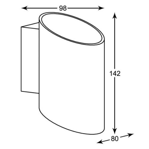 Настенный светильник Zumaline Slice wl 50603-BK/GD