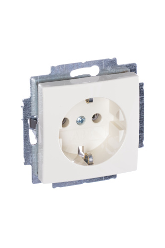 Розетка ABB Basic55 Schuko с/з 16A 250V безвинтовой зажим слоновая кость 2CKA002011A3857