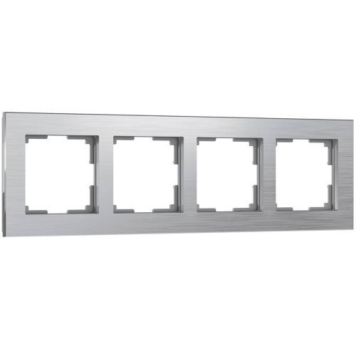 Рамка на 4 поста Werkel Aluminium алюминий W0041706 4690389158070 Рамка на 4 поста Werkel Aluminium алюминий W0041706 4690389158070