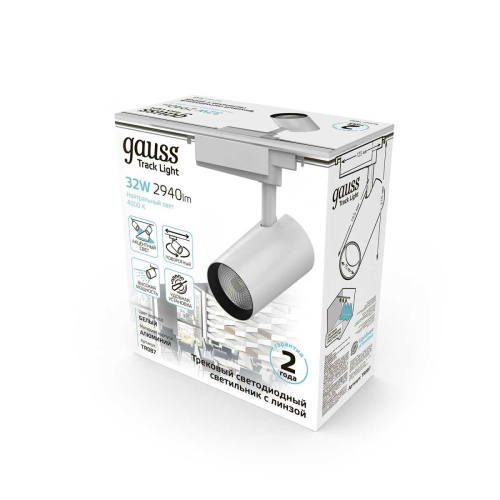 Трековый светодиодный светильник Gauss Track Light Led TR087