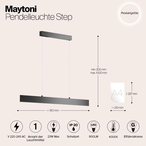 Подвесной светодиодный светильник Maytoni Step P010PL-L23W4K Подвесной светодиодный светильник Maytoni Step P010PL-L23W4K
