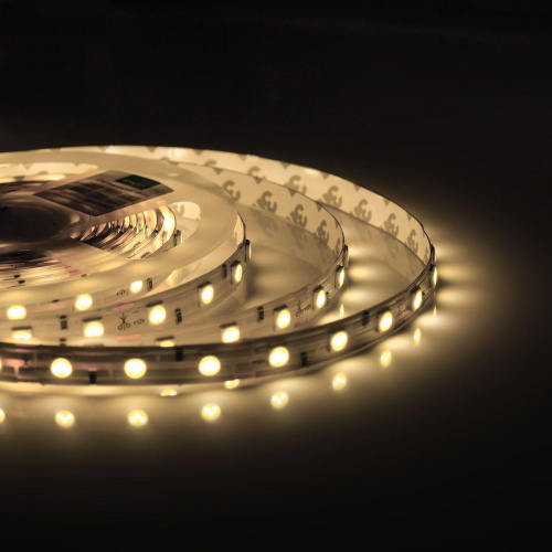 Светодиодная влагозащищенная лента Apeyron 14,4W/m 60LED/m 5050SMD теплый белый 5M 00-74 Светодиодная влагозащищенная лента Apeyron 14,4W/m 60LED/m 5050SMD теплый белый 5M 00-74