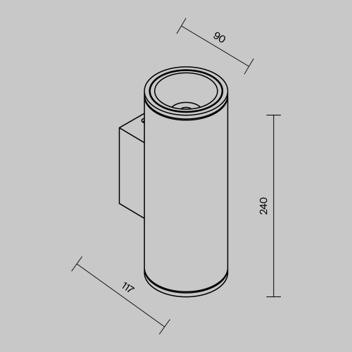 Настенный светильник (бра) Outdoor O303WL-L24W3K Настенный светильник (бра) Outdoor O303WL-L24W3K