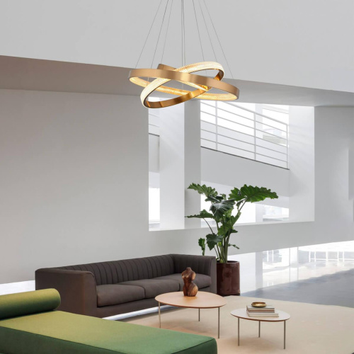 Подвесной светодиодный светильник Eurosvet Smart Posh 90276/3 медный Подвесной светодиодный светильник Eurosvet Smart Posh 90276/3 медный