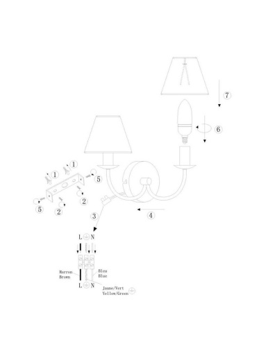 Бра Lucide Campagne 31233/02/41