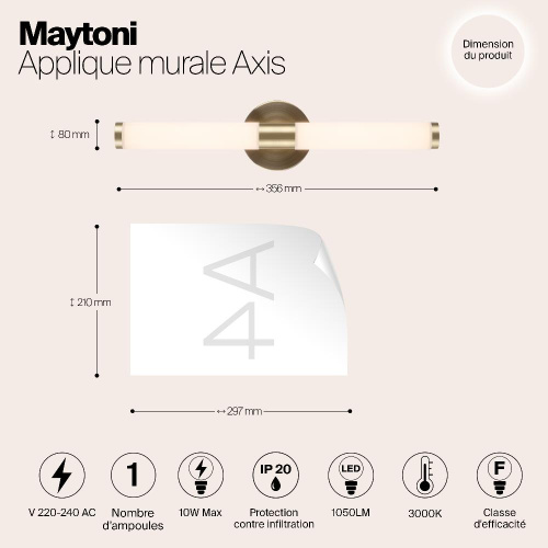 Бра Maytoni Technical Axis MOD106WL-L10G3K Бра Maytoni Technical Axis MOD106WL-L10G3K