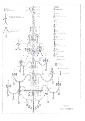 Подвесная люстра Osgona Tesoro 710572