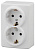 Розетка ЭРА Эксперт 2х2P E Schuko со шторками 16A 250V 11-2206-01 Б0020694