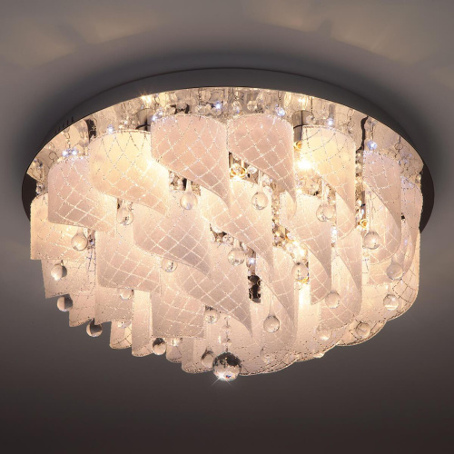 Потолочная люстра Eurosvet 80117/9 хром/белый