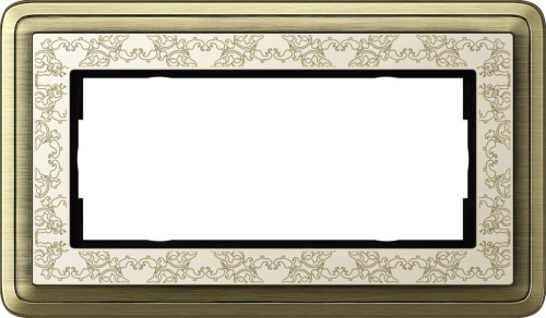 Рамка 2-модульная Gira ClassiX Art бронза/кремовый 1002663