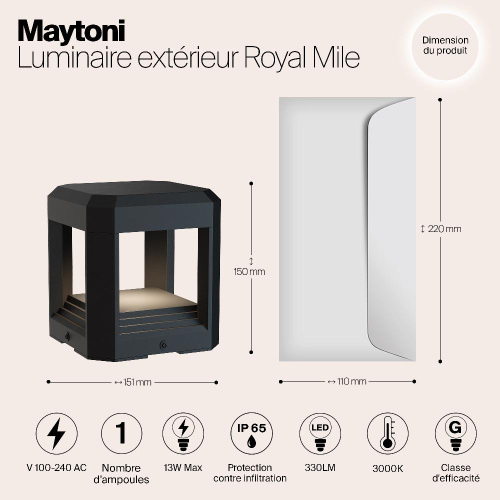 Ландшафтный светодиодный светильник Maytoni Royal Mile O019FL-L13GR3K