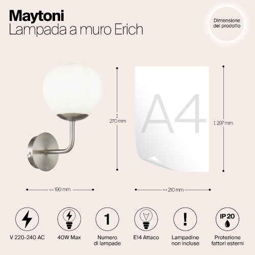 Бра Maytoni Erich MOD221-WL-01-N