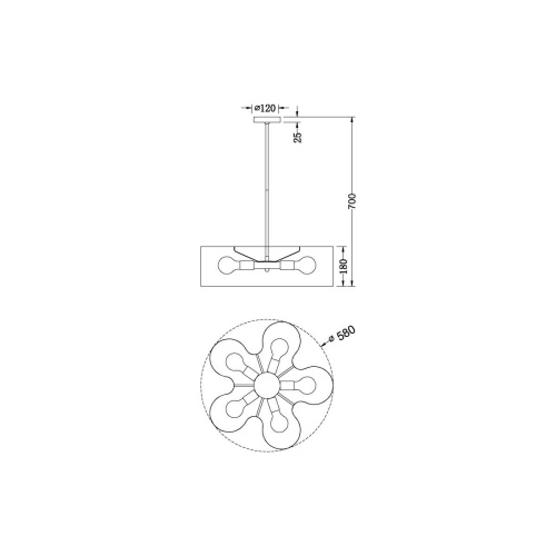 Подвесная люстра Vele Luce Cross VL5272P05 Подвесная люстра Vele Luce Cross VL5272P05
