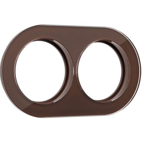 Рамка Werkel Favorit Runda на 2 поста коричневый WL21-frame-02 4690389141966