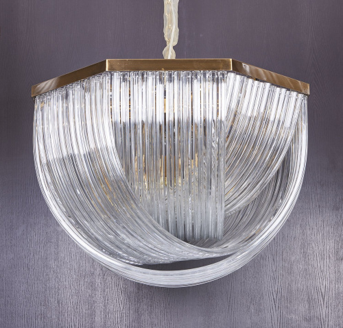 Люстра Murano L12 brass/clear