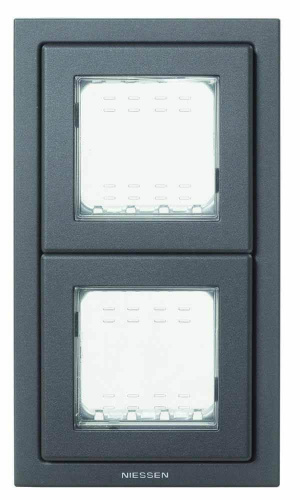 Рамка монтажная ITA 2-постовая ABB Zenit IP55 антрацит 2CLA327200N1801 Рамка монтажная ITA 2-постовая ABB Zenit IP55 антрацит 2CLA327200N1801
