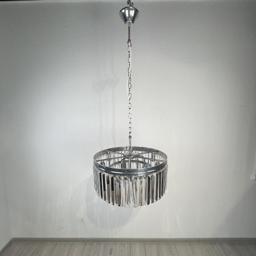 Люстра Rh 1920S Odeon Clear Glass Fringe 3-Tier Chandelier Chrome By Imperiumloft