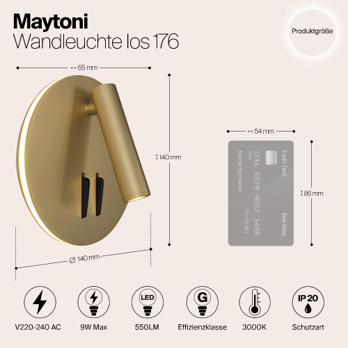 Светодиодный спот Maytoni Ios 176 C176-WL-01-6W-MG Светодиодный спот Maytoni Ios 176 C176-WL-01-6W-MG