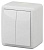 Выключатель двухклавишный с подсветкой ЭРА Эксперт 10AX 250V IP54 11-1405-01 Б0020677