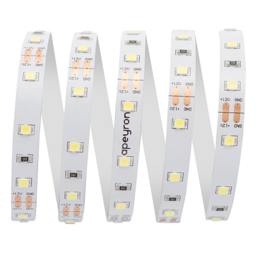 Светодиодная лента Apeyron 4,8W/m 60LED/m 3528SMD холодный белый 5M 02BL Светодиодная лента Apeyron 4,8W/m 60LED/m 3528SMD холодный белый 5M 02BL
