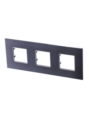 Рамка 3-постовая ABB Zenit сталь 2CLA227300N4001