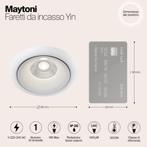 Встраиваемый светодиодный светильник Maytoni Zoom DL031-2-L8W