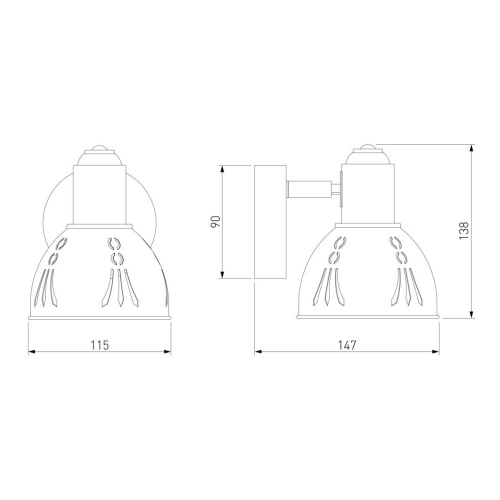Спот Eurosvet 20052/1 античная бронза