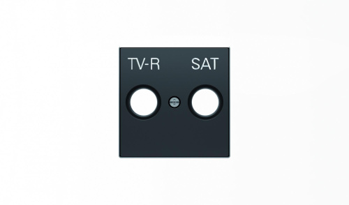Накладка для TV-R-SAT розетки, серия SKY, цвет чёрный бархат
