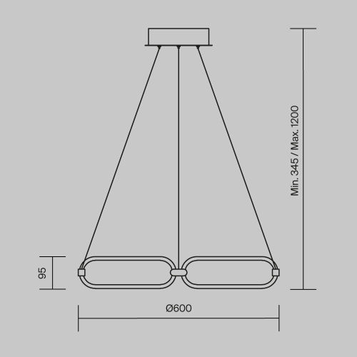 Подвесной светодиодный светильник Maytoni Chain MOD017PL-L50MG