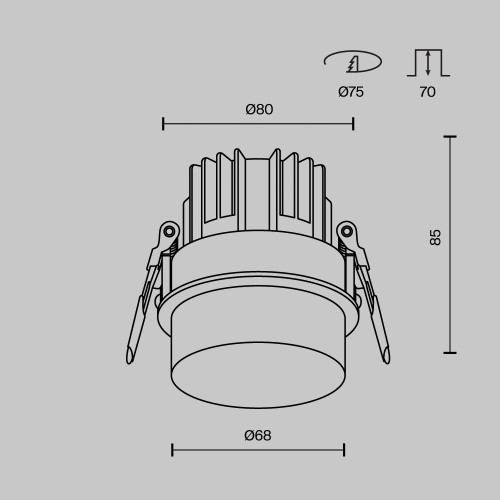 Встраиваемый светильник Technical DL065-12W3K-W Встраиваемый светильник Technical DL065-12W3K-W