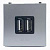 Розетка 2хUSB ABB Zenit серебро 2CLA228500N1301