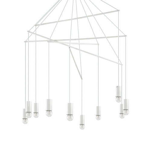 Подвесная люстра Ideal Lux Pop SP10 Bianco 186801 Подвесная люстра Ideal Lux Pop SP10 Bianco 186801