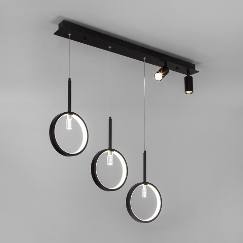 Подвесной светодиодный светильник Eurosvet Verge 90249/5 черный