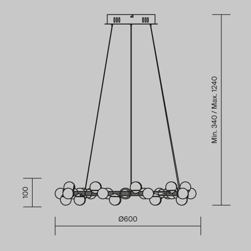 Подвесная светодиодная люстра Maytoni Tessara MOD081PL-L50G3K Подвесная светодиодная люстра Maytoni Tessara MOD081PL-L50G3K