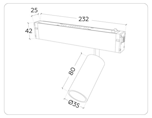 Трековый светодиодный светильник Ambrella Light Track System Magnetic 220V GL1202