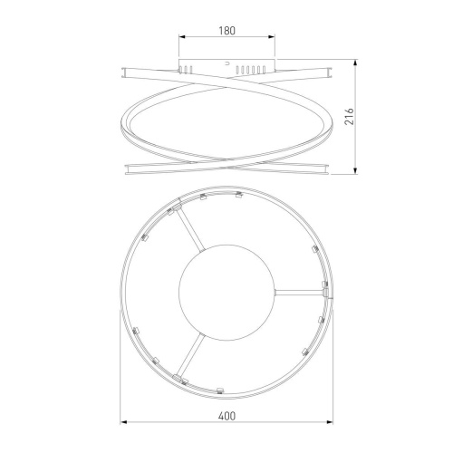 Потолочный светодиодный светильник Eurosvet Breeze 90229/3 хром