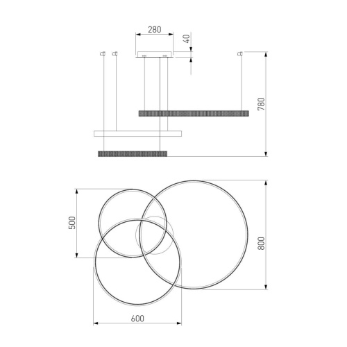Подвесной светодиодный светильник Eurosvet Smart Posh 90275/3 медный Подвесной светодиодный светильник Eurosvet Smart Posh 90275/3 медный