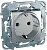 Розетка Schneider Electric Unica с/з со шторками 16A 250V MGU5.037.30ZD