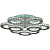 Потолочная светодиодная люстра Reluce 03900-0.3-6+3A WH+CR (RGB)
