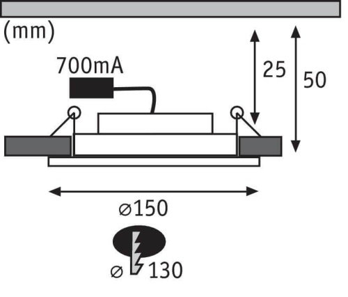 Встраиваемый светодиодный светильник Paulmann Premium Line Dot 92693