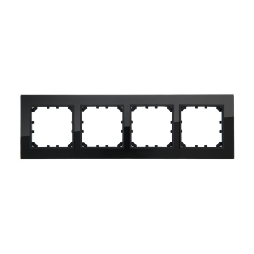 Рамка LK Studio 4-постовая из натурального темного стекла LK60 864410-1 Рамка LK Studio 4-постовая из натурального темного стекла LK60 864410-1