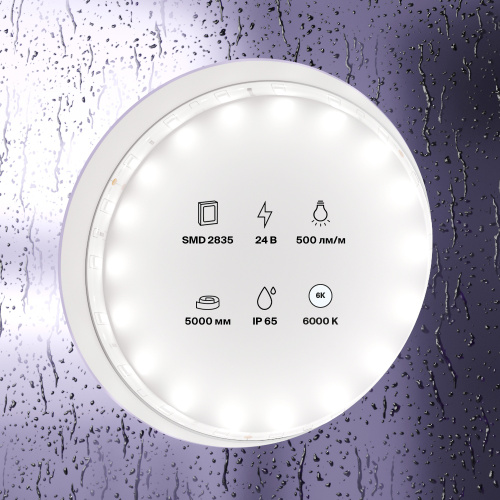 Светодиодная влагозащищенная лента Maytoni Technical 4,8W/m 60LED/m 2835SMD холодный белый 5M 10141 Светодиодная влагозащищенная лента Maytoni Technical 4,8W/m 60LED/m 2835SMD холодный белый 5M 10141