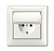 Розетка ABB Basic55 Schuko с/з 16A 250V IP44 с крышкой безвинтовой зажим chalet-белый 2CKA002018A1503