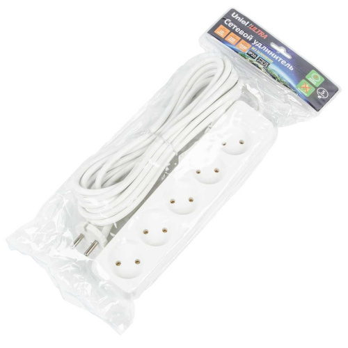 Удлинитель Uniel Ultra 4гн х 5м б/з S-CU4-5 White UL-00009989 Удлинитель Uniel Ultra 4гн х 5м б/з S-CU4-5 White UL-00009989